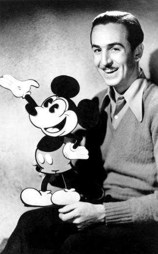 WALT DISNEY, MICKEY MOUSE -- Pictured: (l-r) Mickey Mouse, Walk Disney as Himself -- Photo by:  NBCU Photo Bank