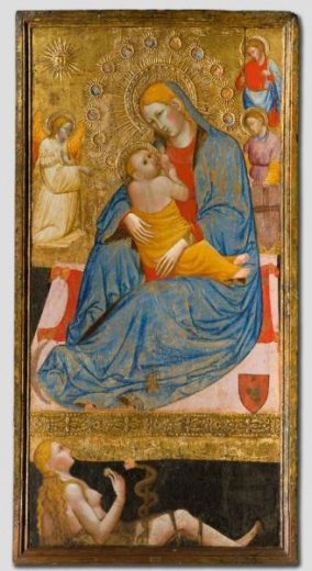Carlo da Camerino, The Madonna of Humility with the Temptation of Eve, circa 1400.