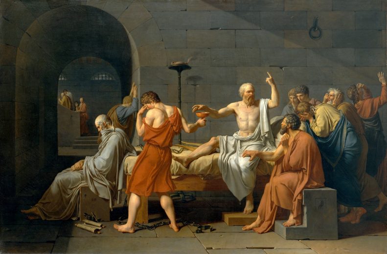 تابلۆی؛ مردنی سوكرات - 1787 The Death of Socrates oil on canvas 1787 Jacques-Louis David (1748–1825)