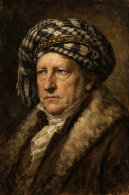 هیگڵ بە جامانەی کوردییەوە؛ سەرچاوە: ژیریی دەستکرد